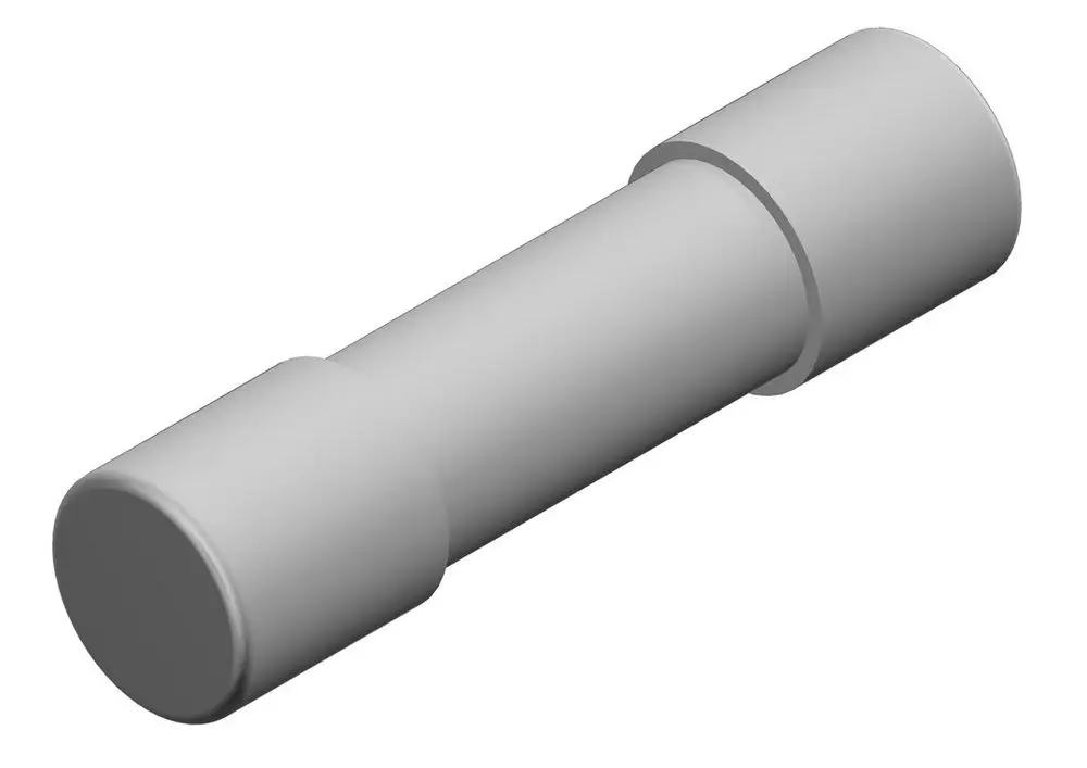 Weißes, zylindrisches Bauteil von Bosch, mit zwei unterschiedlichen Durchmessern an den Enden und einer glatten Oberfläche, möglicherweise für elektrische Anwendungen.